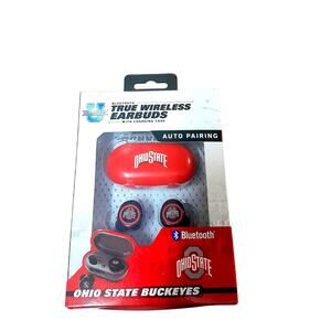 NCAA Ohio State Buckeyes Wireless Earbuds True Version 2 Red Bluetooth   New